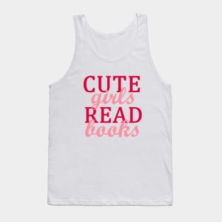 Cute Girls Read Books Tank Top